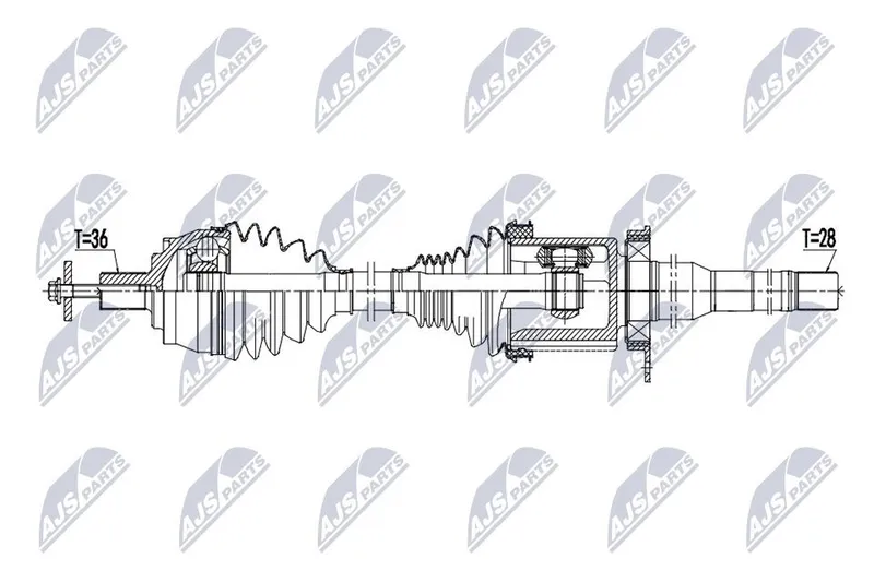 Drivaxel NTY NPW-DW-071