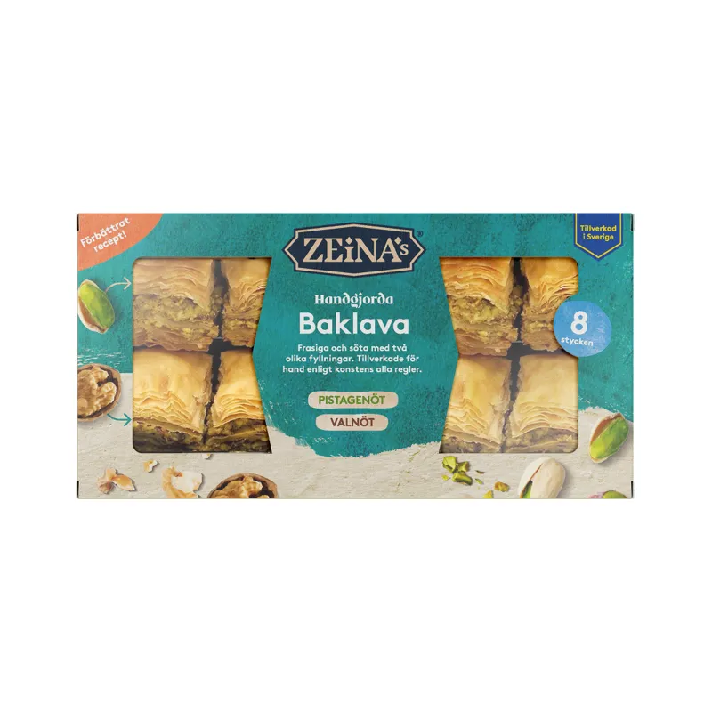 Zeinas Baklava Pistage & Valnöt 8st