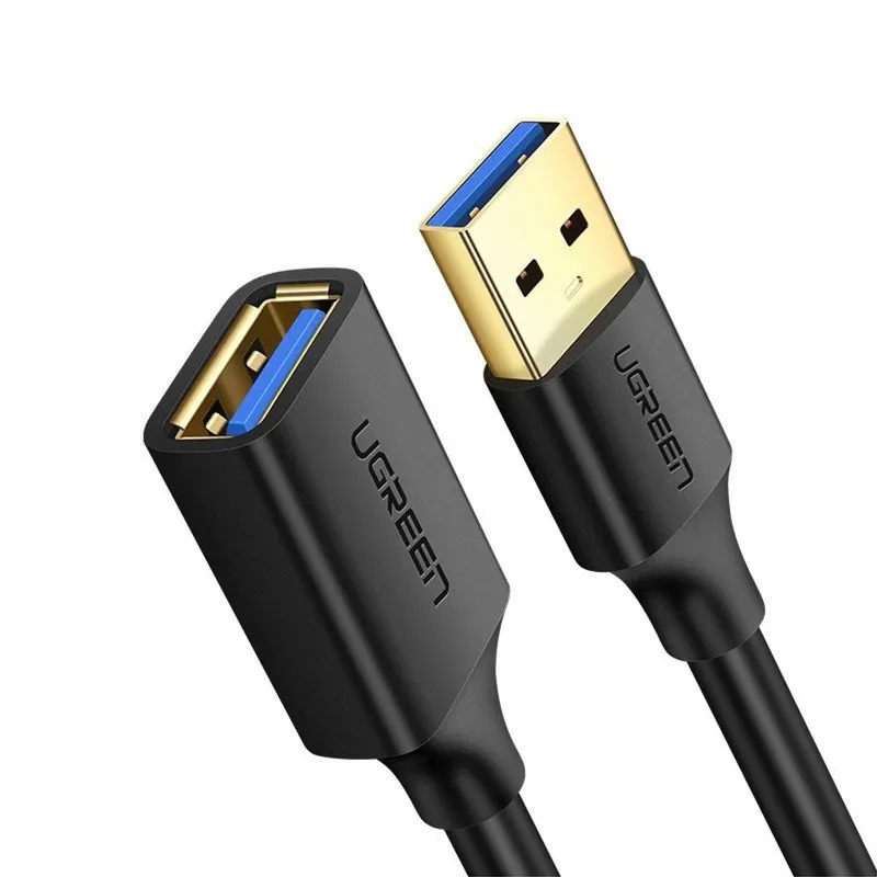 UGREEN USB-A 3.0 Förlängningskabel hane till hona, 1m – Svart