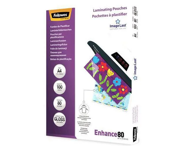 Fellowes Lamineringsficka 80 Mikron A4 100 St