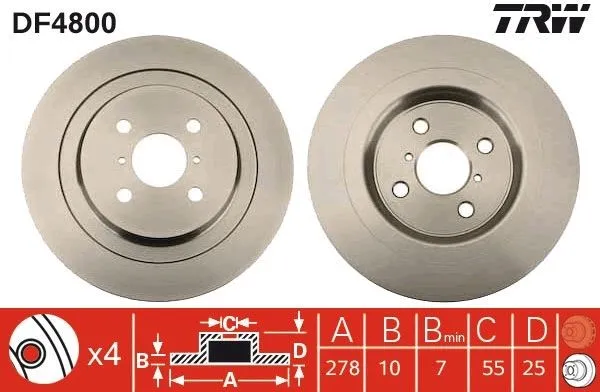 Bromsskiva TRW DF4800