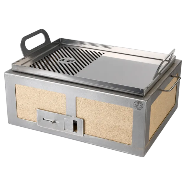 Kasai Konro Yakitori Grill Medium/Bred + Plancha Stekplatta/Grillgaller