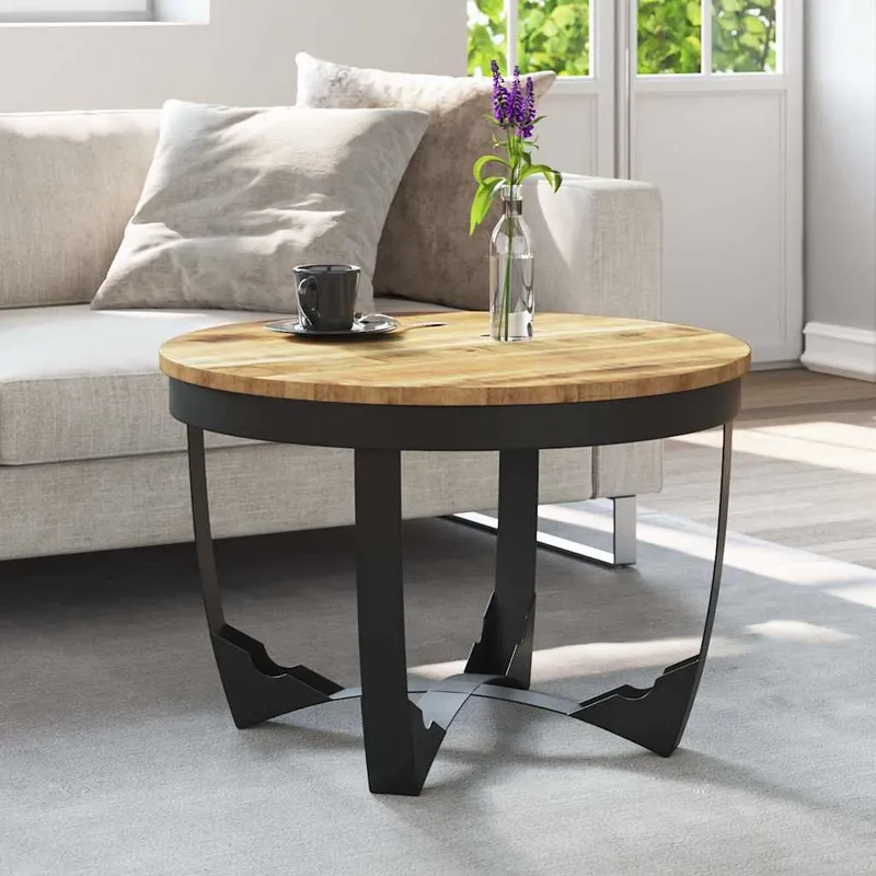 vidaXL Soffbord massivt grovt mangoträ 60×40 cm