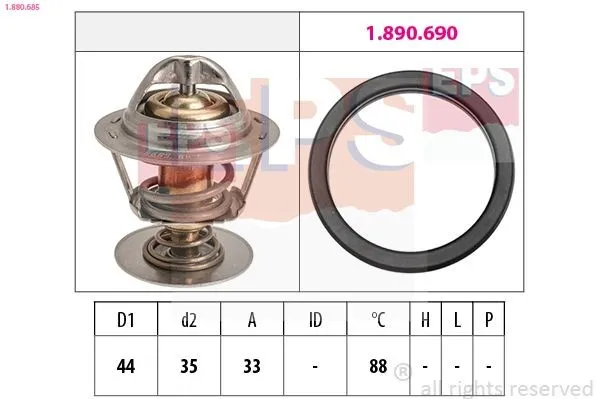 Termostat, kylvätska EPS 1.880.685