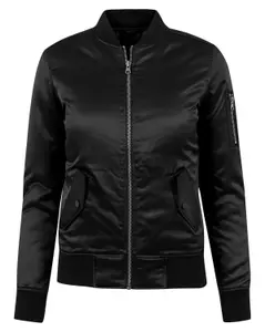 Urban Classics Bomberjakke i Satin Svart