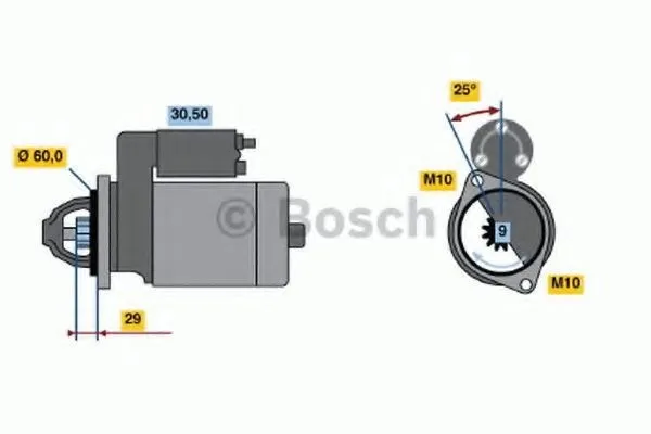 Startmotor BOSCH 0 986 017 890