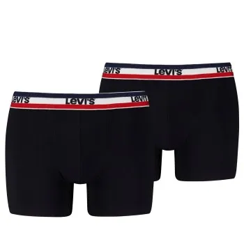 Levis Kalsonger 2P Sportswear Logo Base Boxer Svart bomull Medium Herr