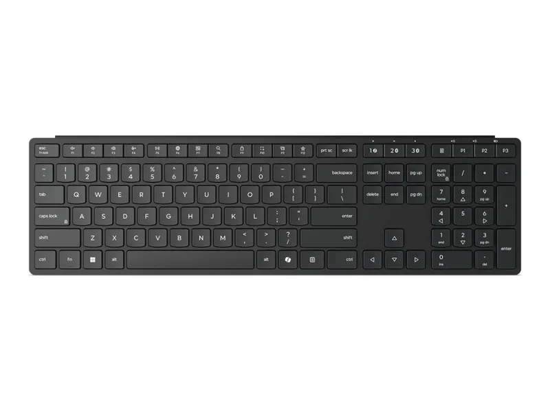 Lenovo Pro 6000 - keyboard - multi-mode - QWERTY - Norwegian - eclipse black Input Device - Tangentbord - Norsk - Svart
