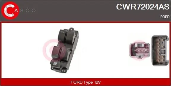 Brytare, fönsterhiss CASCO CWR72024AS
