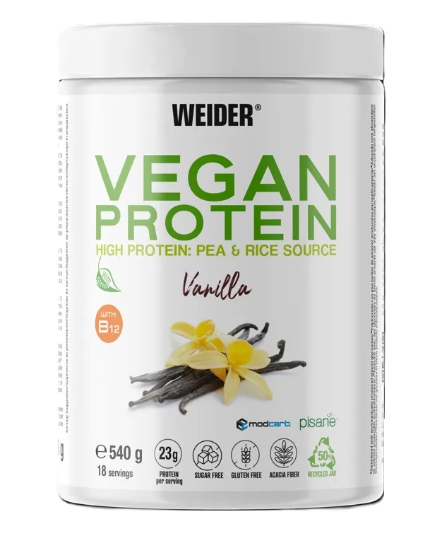 Weider – Veganskt Protein, Vanilj, 540g