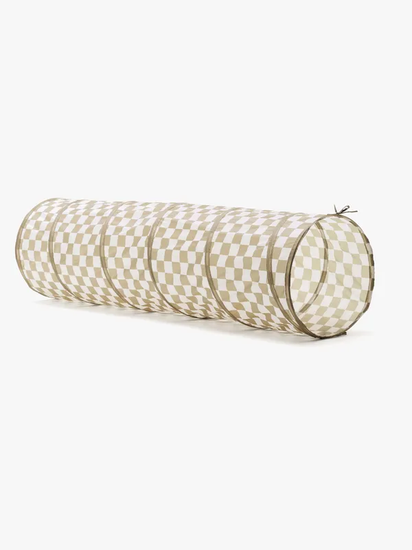 Kids Concept Lektunnel – 180 cm – Khaki/Vitrutig