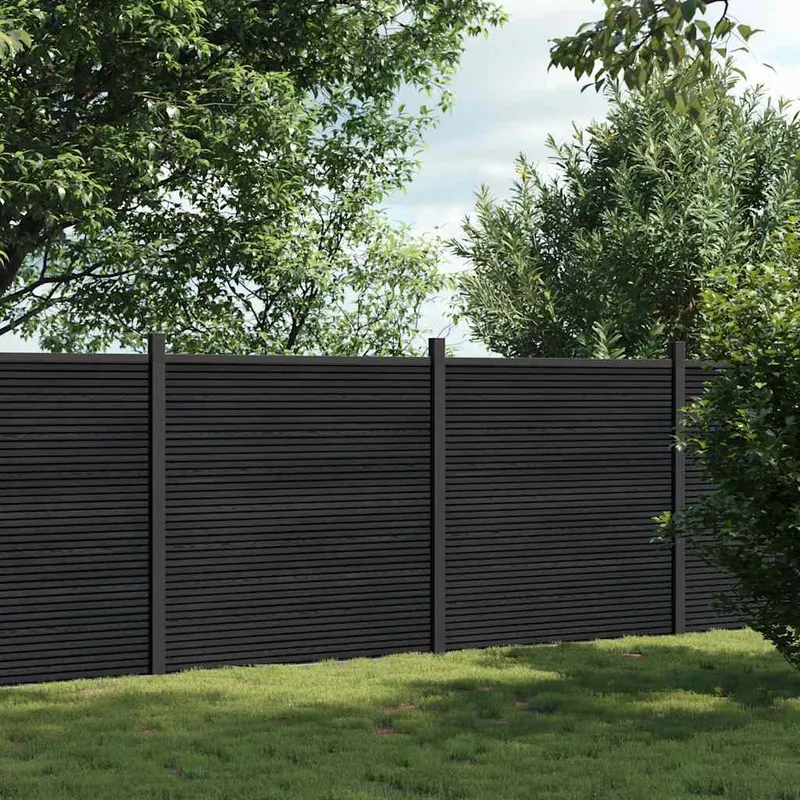vidaXL Staketpanel grå 353×186 cm WPC