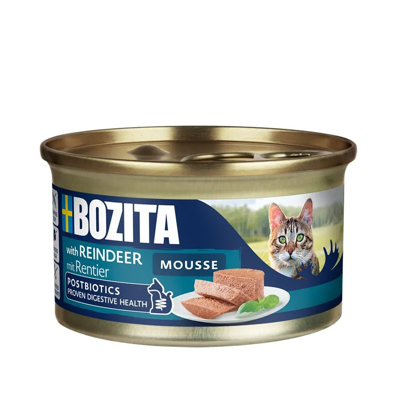 Våtfoder Mousse Ren till katt – 12 x 85 g