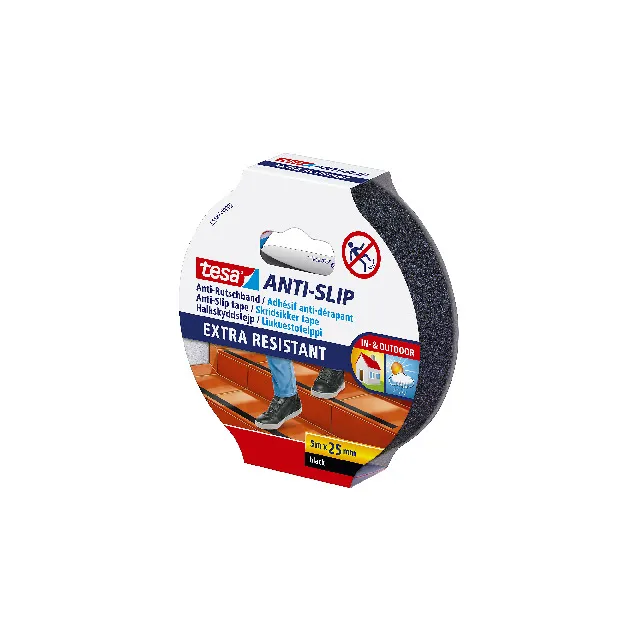 HALKSKYDDSTEJP 55587 TESA SVART 5MX25MM | Beijerbygg Byggmaterial