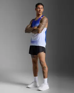 2XU Light Speed React Singlet M Herr Vit L | T-shirt