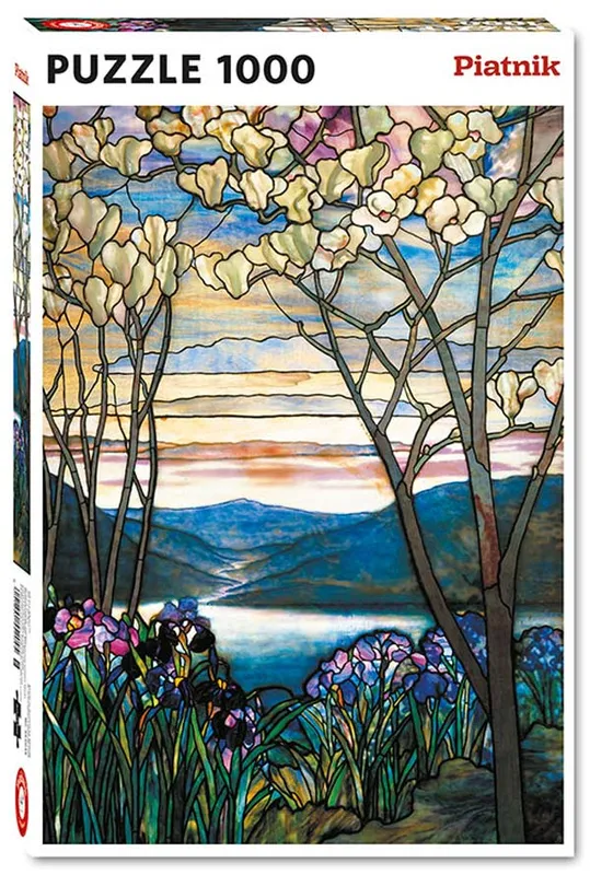 Konstpussel – Tiffany: Magnolior & Iris 1000 Bitar