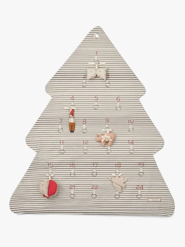 LIEWOOD Natalie Adventskalender, Stripes Sandy/Classic navy