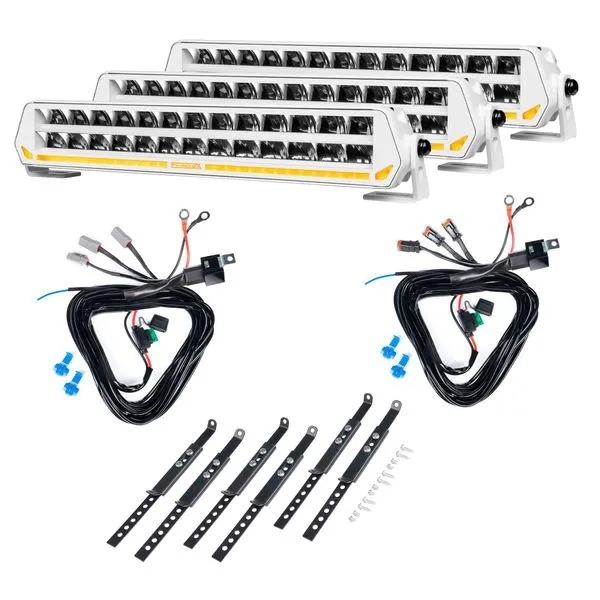 Extraljus PURELUX Panther S400 White - Rak / 40 cm / 150W, 1 st - Komplett paket