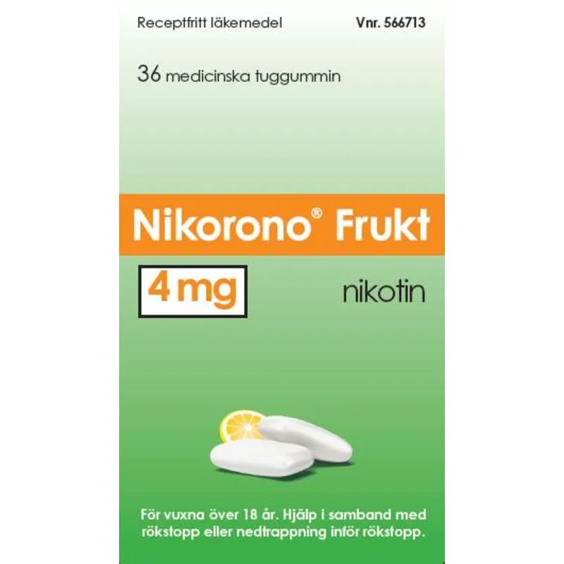 Nikorono Frukt 4 mg 36 st