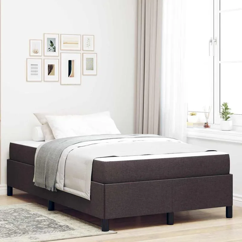 vidaXL Bäddfjäder Mörkbrun 120 x 190 cm tyg