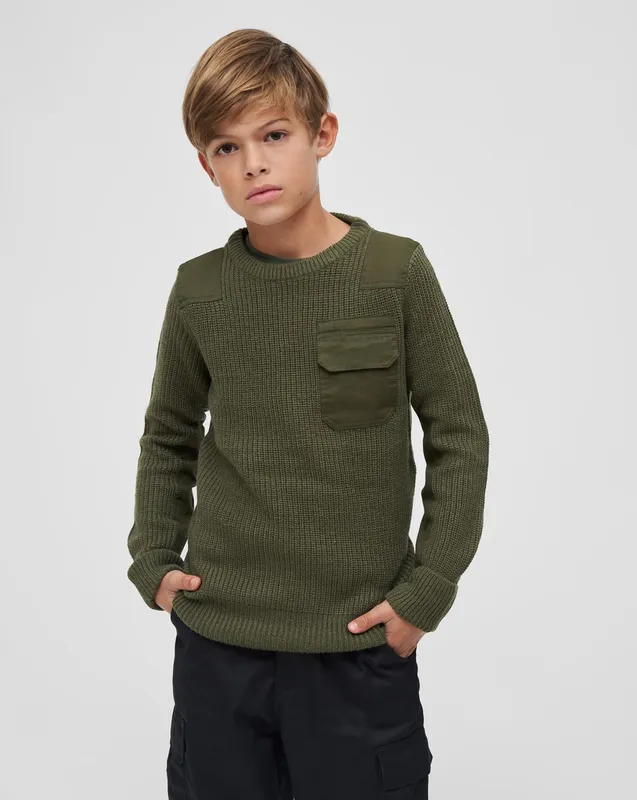 Brandit Kids BW Pullover Jumper Oliv (#8159)