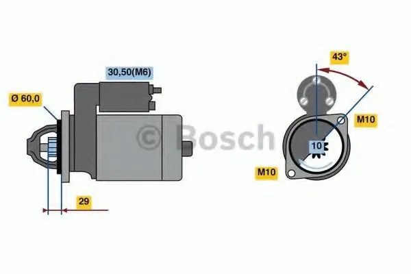 Startmotor BOSCH 0 986 022 280
