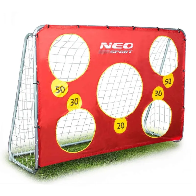 Stor fotbollsmål 215 x 153 x 76 cm med målmatta