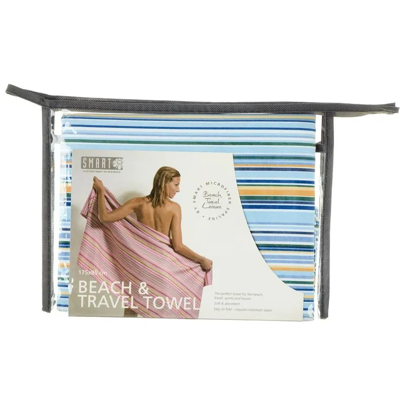 Smart Microfiber Beach & Travel Towel Blue