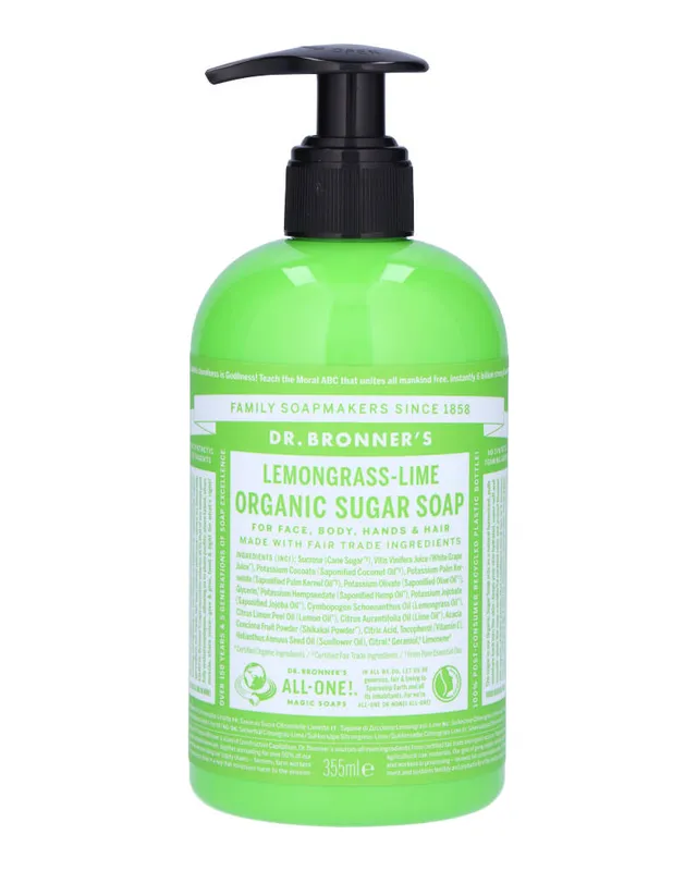 Dr. Bronner’s Organic Pump Soap Lemongrass-Lime 355 ml