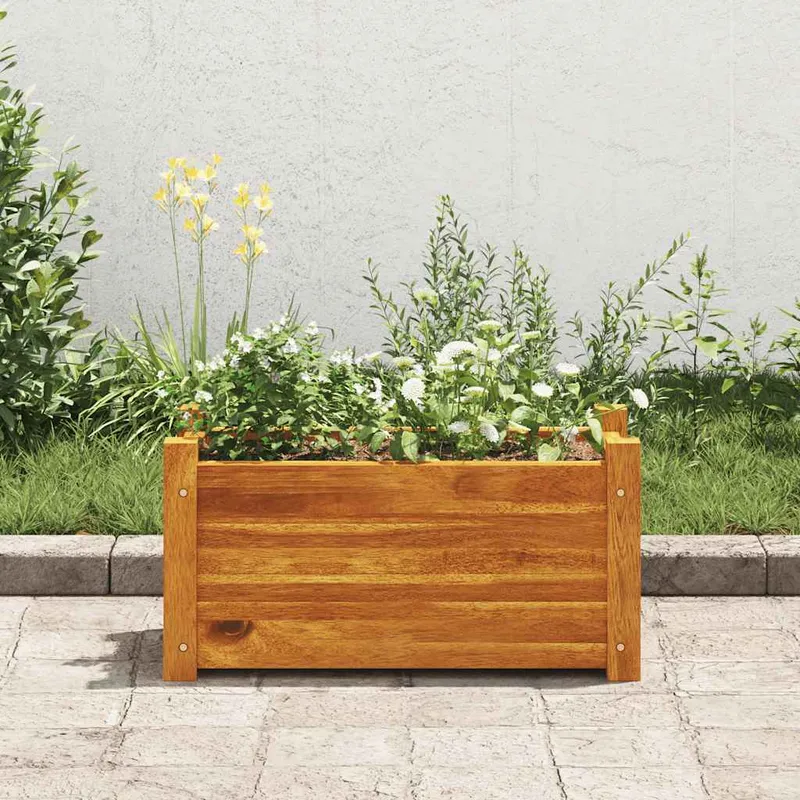 vidaXL Blomlåda upphöjd akaciaträ 50x25x25 cm
