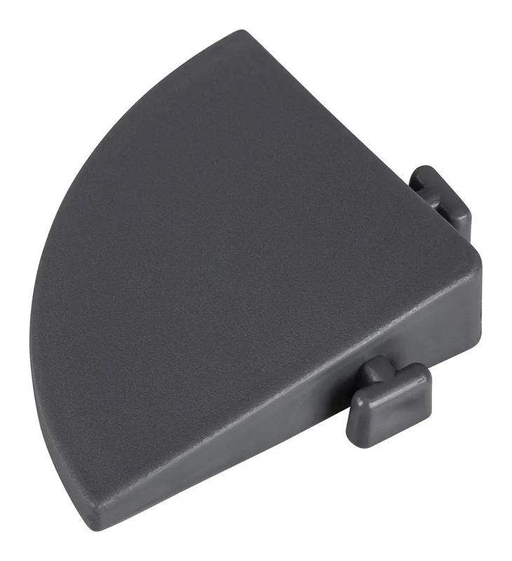 PELA 532222 Hörnlist till garagegolv, 2-pack Grå