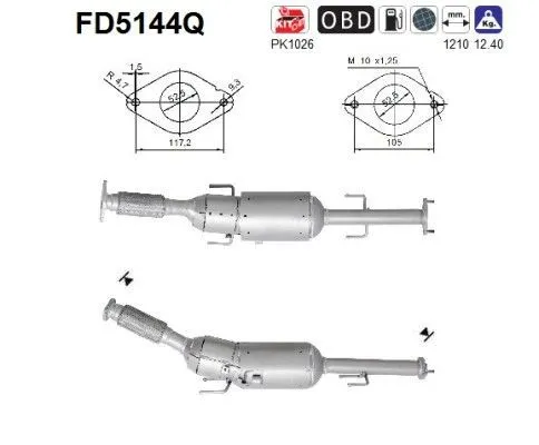 Partikelfilter (DPF) AS FD5144Q