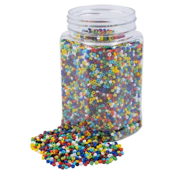 Glaspärlor Basfärger med glans 500g, Playbox