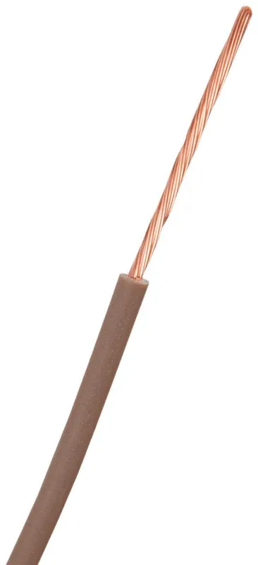Nexans RK Kopplingskabel 1×1 mm², 100 m, 90°C (H05V2-K) Brun