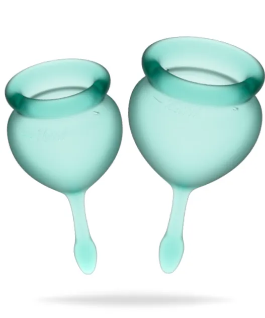 Satisfyer Feel Good Menstrual Cup Green Menskoppar