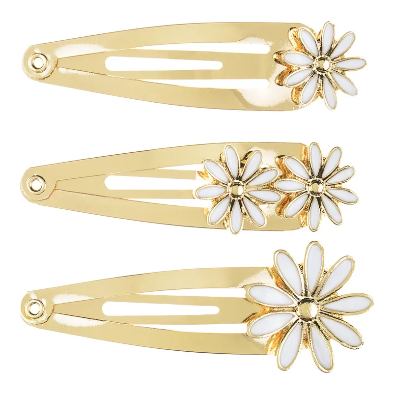 Hårspännen Guld Daisy - 3-pack