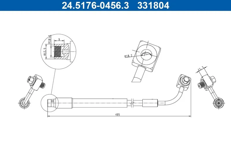 Bromsslang ATE 24.5176-0456.3