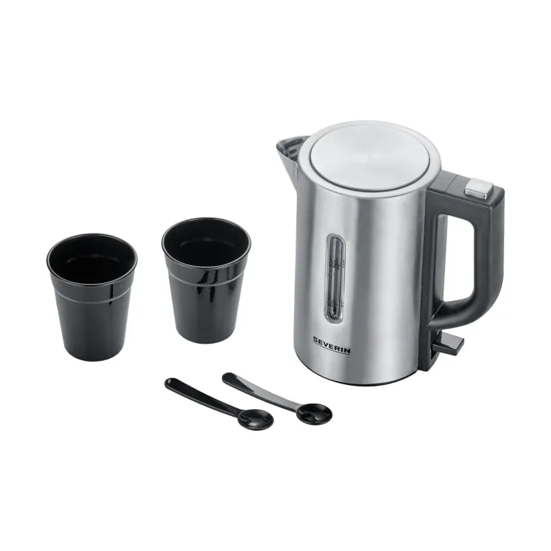 Severin WK 3647 vattenkokare 0,5 l 1100 W borstat rostfritt stål/svart