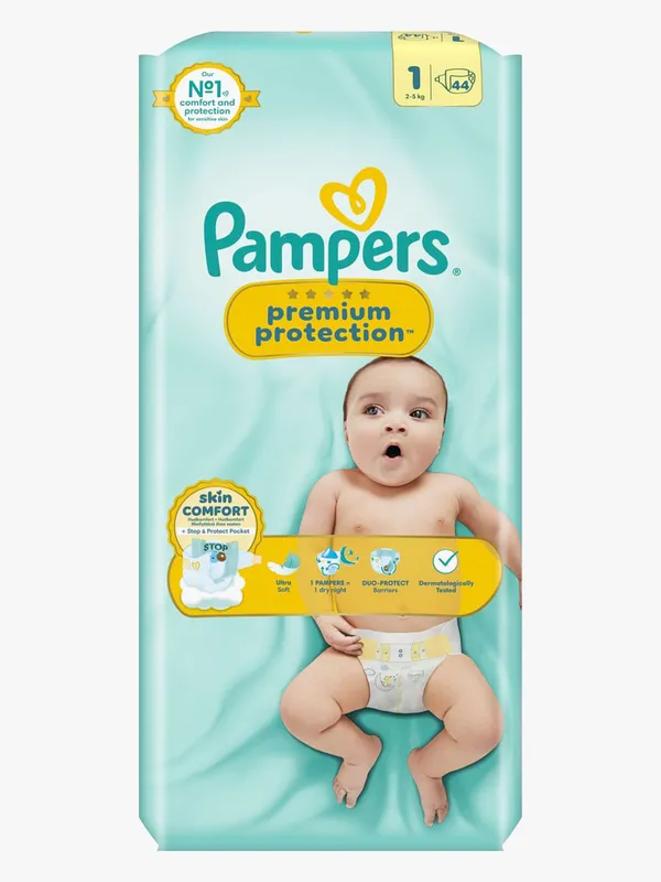 Pampers New Baby Blöjor Stl 1 2-5 kg 44-Pack