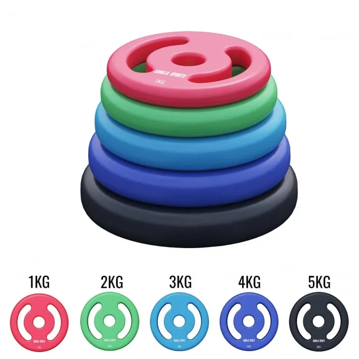Gorilla Sports Neopren 31mm (Par), Viktskivor gummerade