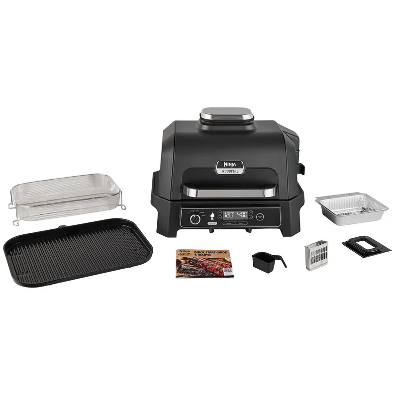 Ninja Ninja Woodfire elektrisk grill OG850EU smart cook system Svart