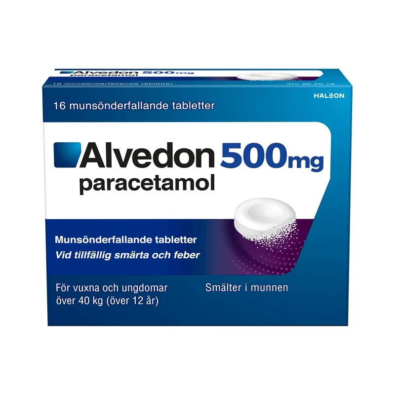 Alvedon, munsönderfallande tablett 500 mg 16 st