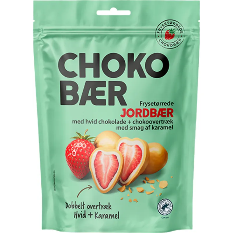 Nordthy Frystorkade Jordgubbar med Vit Choklad & Kolasmak 90g