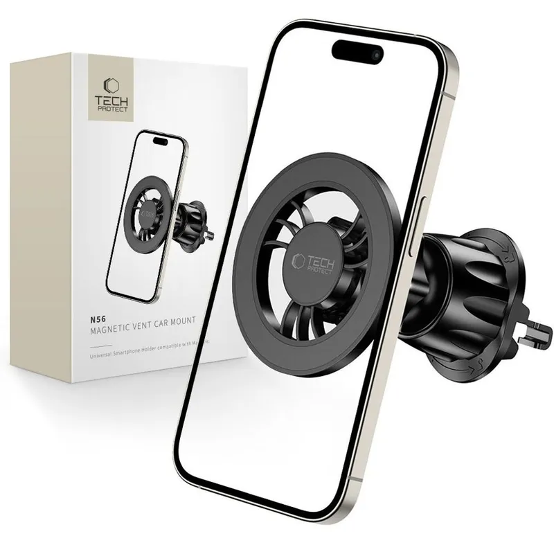 Tech-Protect N56 Car Magnetic Phone Holder with MagSafe for Air Vent - Black
