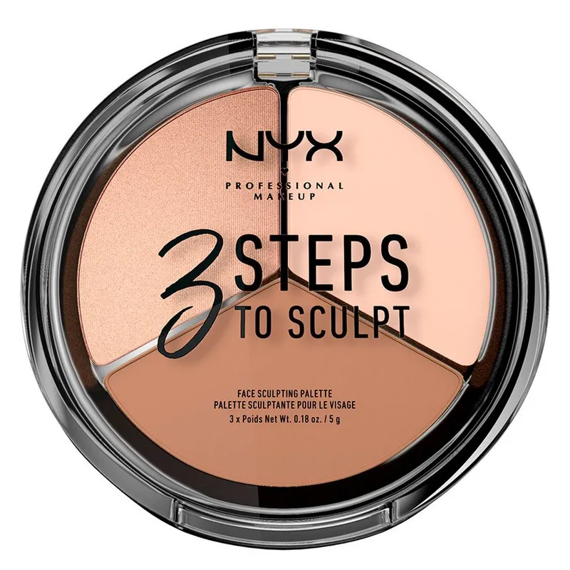 NYX PROF. MAKEUP 3 Steps To Sculpt Face Sculpting Palette – Fair