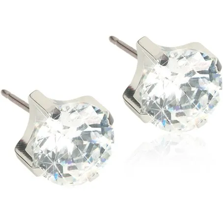 Blomdahl Örhängen St Tiffany Cz White, 7 mm 1 par