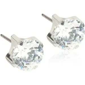 Blomdahl Örhängen St Tiffany Cz White, 7 mm 1 par