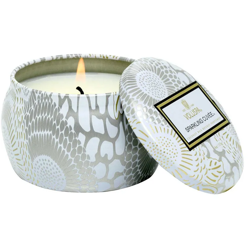 Voluspa Mini Tin Candle Sparkling Cuvée 25h – 113 g