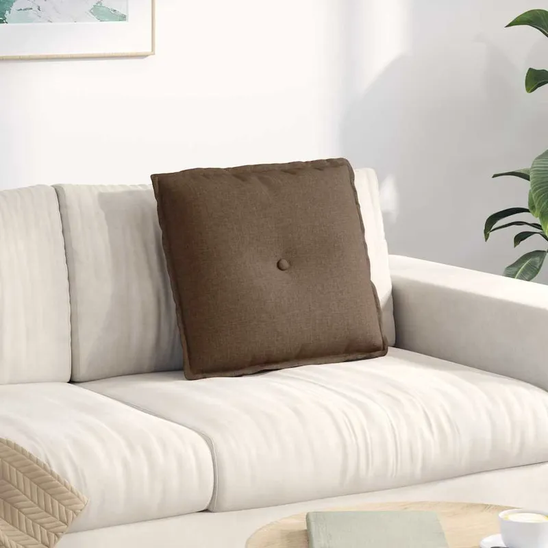vidaXL Ryggkudde Brun 50 x 19 x 45 cm tyg