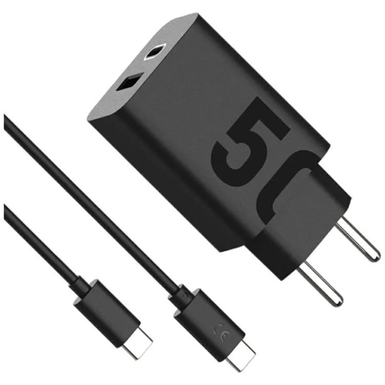 Motorola Snabbladdare 50W 1xUSB-A 1xUSB-C med 1m Kabel TurboPower - Svart